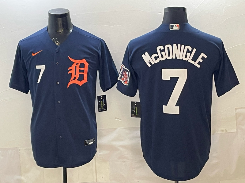Men Detroit Tigers #7 McGonigle blue Game Nike MLB Jersey 0402007